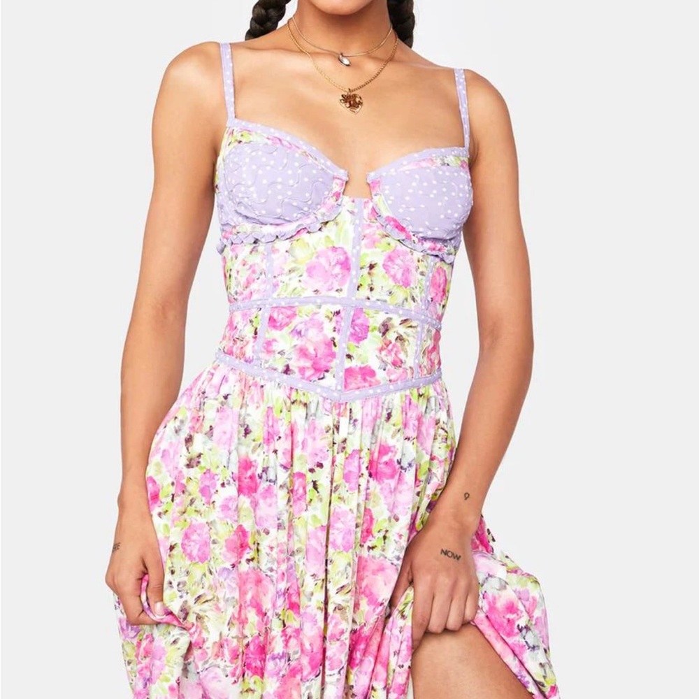 For Love And Lemons Martina Midi Dress NWT XS